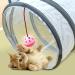 Cat Tunnel Bed 3 Way Cat Tunnel Cat Tunnels for Indoor Cats large Cat Toy Tunnel with Cat Feather Toy Collapsible Pet Toy Crinkle Tunnel Tube for Kitten Rabbits Hamster Small Dogs(as shown) - Buy Online on GoSupps.com