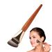 Blending Brush For Makeup | Flat Top Makeup Brush | Wooden Handle Highlighter Brush | Professional Contour Brush For Liquid Cream And Powder