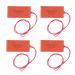YUMILI 4pcs Silicone Rubber Heating Pad Flexible Heating Mat For Electric Blanket Oil Drum 12V 15W (Orange)