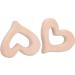 Ozgkee 5Pcs DIY Baby Wooden Teether Toy - Heart Shaped Necklace Pendant for Safe Teething | Art & Craft Accessories - Buy Online on GoSupps.com