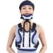 SAFWEL Neck Brace Collar Cervical Neck Traction Device|Adjustable Back Straightener and Pain Relief of Neck Back & Blu