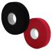PIZSIET 2 Roll Hockey Tape slip-resistant club tape ice hockey tape 2.5cm*25m handle band hockey racket tape anti-slip for tennis squashlock badminton handle jump rope (black red)
