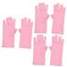 FOMIYES 3 Pairs Nail Gloves Manicure Gloves Nail Gloves Fingerless Gloves Gel Nail Gloves Gel Manicure Gloves Nails Gel Pink Nail Polish Spandex Protection
