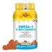 Country Life Omega-3 Honey Gummies Cardiovascular & Brain Health Support Non-GMO Certified Gluten Free Naturally Sweetened 60 Gummies