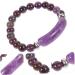 SOIMISS Bracelet Beaded Trim Girls Bracelet Trendy Bracelets Bead Braclet Natural Crystal Colored Beaded Bracelet Girl Wrist Decor Decorative Chakra Bracelet European and American Decorate 6X0.8XM Purple - Buy Online on GoSupps.com