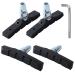 RUJOI Bike Brake Pads Set,V Brake Shoes with Hex Nuts and Washers, Brakes V-Brake Replacement Set for Cruiser MTB Mountain Bicycle 70mm pad