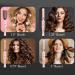 4-in-1 Interchangeable Automatic Rotating Curling Iron & Thermal Brush Set - Pink | Instant Heat 410 F for Effortless Curls - Buy Online on GoSupps.com