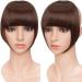 One Piece Hair Extensions Clip In Bangs Fake False Hair Piece Clip On Front Hair Bangs Fringe Cute - Medium Brown - Buy Online on GoSupps.com