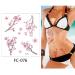 Glaryyears Flower Birds Temporary Tattoos - 12 Sheets Cherry Blossoms Fake Realistic Tattoo Sticker for Women Girls - Sexy Leaf Body Art - Buy Online on GoSupps.com