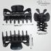 Parcelona French Classic Small Celluloid Hair Claw Clip - No Slip Grip - Made in France (Solid Black) - Buy Online on GoSupps.com
