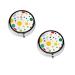 Twister Polka Dots Printed Mini Round Pill Box Pill Box 3 Compartment Medicine Pill Case Pill Organizer Travel Pillbox Portable Pill Box for Pocket Home Office Use