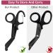 2 Pack Trauma Shears 5.8 Inch Stainless Steel Medical Scissors with Carabiner - Black+Burgundy - Buy Online on GoSupps.com
