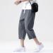 CEWIFO Cargo Jogging Pants for Men - Summer Baseball Pants Cotton Linen Chinos Regular Fit Light A2-Dark Gray - Buy Online on GoSupps.com
