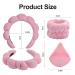 YANGYICHEN 7 Pcs Spa Headband Set for Women - Puffy Makeup Skincare Headband - Bubble Soft Hairband - Sponge & Terry Cloth - Pink - Buy Online on GoSupps.com