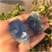 Fluorite 2pcs Pretty Natural raw Blue Fluorite Rough Stone Natural Quartz Crystals Stone for Natural Crystal Rough - Buy Online on GoSupps.com