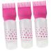 Lot de 3 Flacons Applicateurs Peigne Racines 80 Ml Rose pour Coloration et Soins Capillaires Usage Professionnel et Domicile