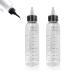 2pcs Hair Oil Applicator Bottle Squeeze Oil Applicator Bottle 110ml Hair Dye Nozzle Bottle Hair Color Squeeze Bottle with Scale Ratio Measurement Refillable Empty Liquid Container for Salon Hair Care