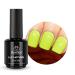 beetles Gel Polish 1Pcs 15ml Bright Neon Lemon Green Gel Nail Polish Spring Yellow Gel Soak Off UV LED Summer Nail Polish Diy Manicure Kit for Women Girls