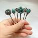 6PCS Turquoise Retro Decorative Bobby Pins for Women - Vintage Hair Clips and Styling Tools - Buy Online on GoSupps.com