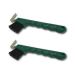 Hoof pick for horses donkeys goats hooves with extra sturdy brush and ergonomic handle (2x green)