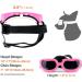 NAMSAN Dog Sunglasses - UV Protection Waterproof Adjustable Glasses for Small Dogs & Cats - Pink - Buy Online on GoSupps.com