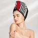 Microfiber Hair Drying Cap | Retro Stripe Absorbent Towel Wrap for Curly & Thick Hair - Quick Drying & Soft - Buy Online on GoSupps.com