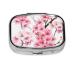 Cherry Blossom(1) Printed Square Pill Box Portable Travelling Pill Box Medicine Organiser