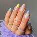 Sethexy abstract almond shape false nails French press on nails swirl fingernails 24st acrylic nails to stick on for women and girls multicolored4