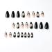 French Tip Press on Nails - White Stars Design, Almond Shape, 24pc Fake Nails for Women - Buy Online on GoSupps.com