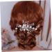 DOITOOL 1 Pc Rhinestone Hair Comb Rhinestone Barrettes Pearl Hair Pin Pearl Hair Clip Crystal Headpiece Rhinestone Hair Clip Rhinestone Headpiece Combs Korean Accessories Bride - Buy Online on GoSupps.com