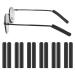 Prasacco 6 pair/12 pieces of glasses cover silicone glasses ear cushion Anti slide and comfortable glasses brackets cover for sunglasses reading glasses myopic grooves decorative glasses (black)