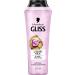 Gliss Liquid Silk Shampoo (250 ml) with ceramides and silk shiny shampoo for brittle and dull hair smoothes the hair surface