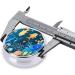 Blue Underwater Fish Round Pill Box | 3 Compartment Portable Organizer for Travel - Buy Online on GoSupps.com