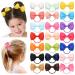 40-Piece Set: Baby Girls 2.75 Grosgrain Ribbon Hair Bows - Rubber Band Hair Bands for Kids, Teens, Toddlers (20 Pairs) - Buy Online on GoSupps.com