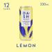 Dash Water Lime & Lemon - 24 x Flavoured Sparkling Spring Water NO Sugar NO Sweetener NO Calories - Infused with Wonky Fruit (12 Lime & 12 Lemon x 330ml cans) - Buy Online on GoSupps.com