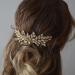 Runmi Bridal Jewelry Flower Hair Accessories Vine Gold Bridal Hair Accessories Pearl Wedding Headbands
