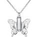 Canghai Rousa Butterfly Cremation Urn Necklace for Ashes Alloy Keepsake Pendant Necklace Ashes Holder Memorial Jewelry for Human or Dog Pet butterfly 6 - Buy Online on GoSupps.com