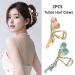 Non-Slip Metal Flower Hair Claw Clips - Strong Hold Butterfly & Mermaid Design for Women & Girls | 2pcs Tulips - Buy Online on GoSupps.com