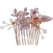 New 2025 Wedding Hair Accessories Flower Hair Clips Hairpin Crystal Headdress For Women Faux Pearl Barrettes Hair Combs Hair Decor Jewelry Fashion Accessories Creative Gift - Buy Online on GoSupps.com