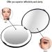 Speesy Portable Folding Mirror with LED Light Makeup Mirror 10X Magnifying Glass 12 Lamp Bead Mini Mirror Black - Buy Online on GoSupps.com