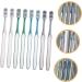 Minkissy Travel Toothbrush Set - 8 Portable Bristle Brushes for Men | Lightweight Hard Plastic Perfect for Camping & Household Use - Buy Online on GoSupps.com