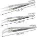 Bumdenuu 1Set Non- Ceramic Tweezers Anti-Magnetic Pointed and Curved Tips Tweezers Set - Buy Online on GoSupps.com