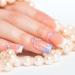 3D Flowers Nail Art Charms - White Pink Acrylic Pearls & Rhinestones | Spring Blossom Gems & Beads for DIY Nail Designs & Decorations - Buy Online on GoSupps.com