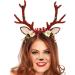 Lurrose Christmas Reindeer Antlers Headband Light up Deer Antlers Led Antler Headbands Floral Crown Deer Antler Costume Headband Xmas Hair Accessories - Buy Online on GoSupps.com