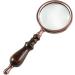 MSLAN 10X Antique Copper Handheld Magnifying Glass with Wooden Handle - Ideal Reading Magnifier for Elderly with Macular Degeneration - Buy Online on GoSupps.com