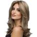 FEOYA - women wig curly heat -resistant fiber long wig brown naturally looking fashion women wigs every day - linen brown + bright gold