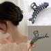 Fish Bone Hair Claw Clip - Non-slip Hair Styling Accessory for Women - Black Fishbone Design - Buy Online on GoSupps.com