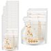 40 pieces of milk storage bags sterile and dust-free 250ml of English breast milk bag BPA-free still-mother-milk storage bag with emissions stand bags space-saving flat shape