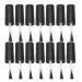 Beaupretty 20 Pieces Nail Polish Bottle Caps Nail Gel Bottle Caps Nail Polish Replacement Bristle Brush Nail Gel Bottle Cap with Brush(Black)