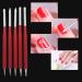 Buy Anself 5pcs 2-Way Nail Art Dotting Tools | Silicone Nail Pen & UV Gel Brushes - Perfect for Nail Art - Pink - Buy Online on GoSupps.com